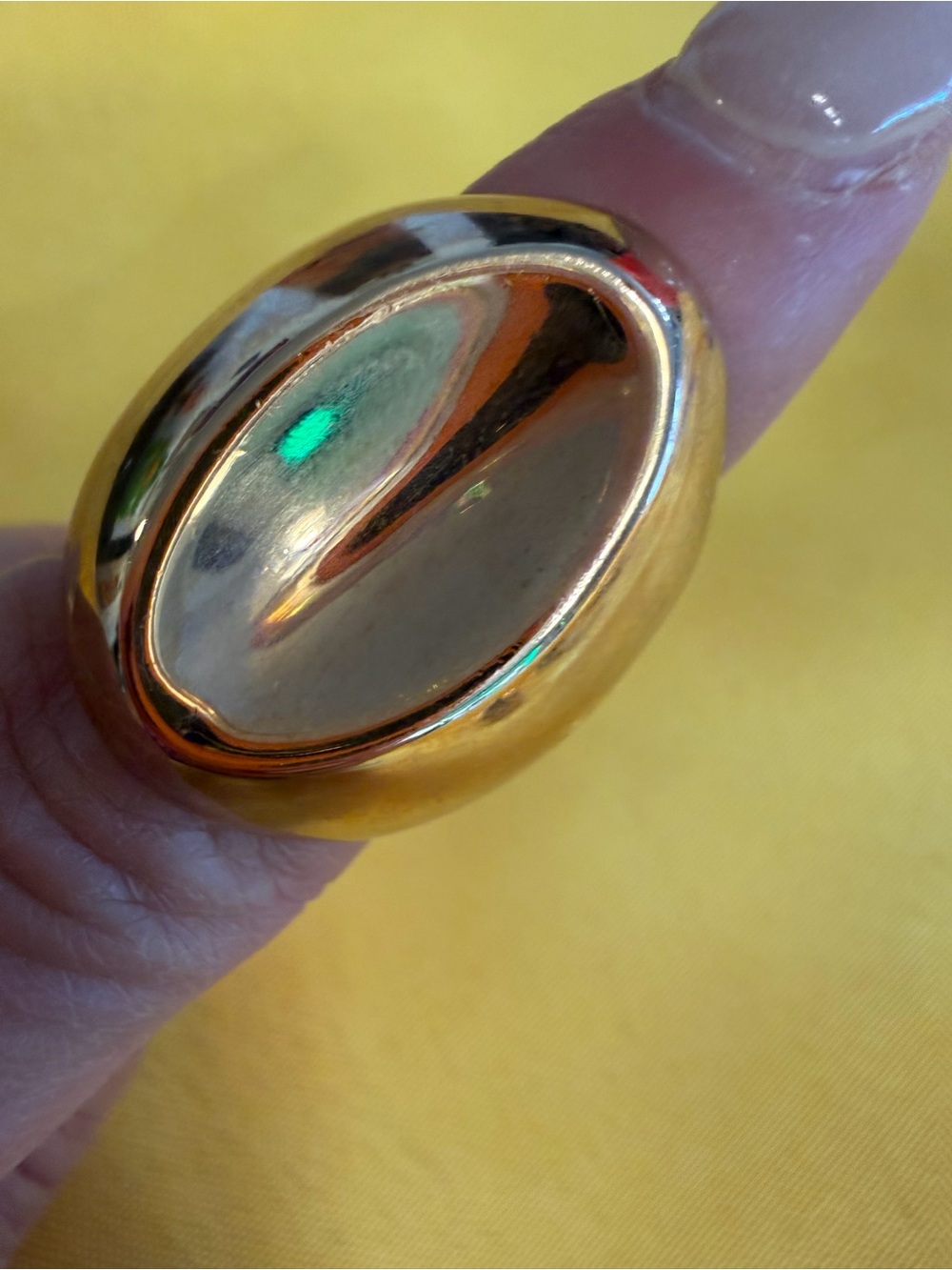 Park Lane Gold Oval Signet Statement Ring Size 7